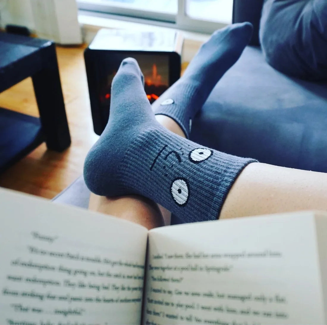 Smoods socks worn by a customer
